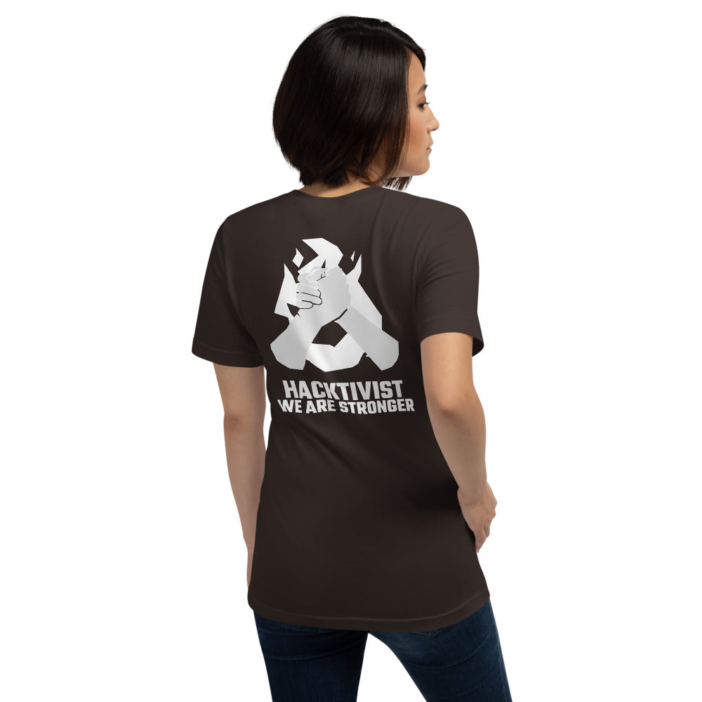 Hacktivist - Short-Sleeve Unisex T-Shirt (white text) by DarkByteGear