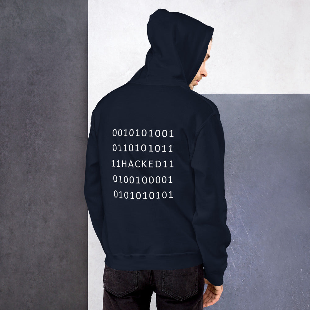 Hacked - Unisex Hoodie (white text) by DarkByteGear