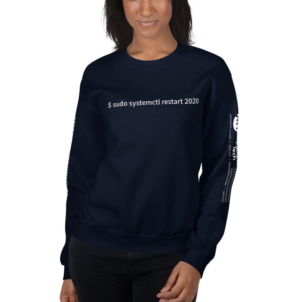 $ sudo systemctl restart 2020 - Unisex Sweatshirt (with all sides design) by DarkByteGear