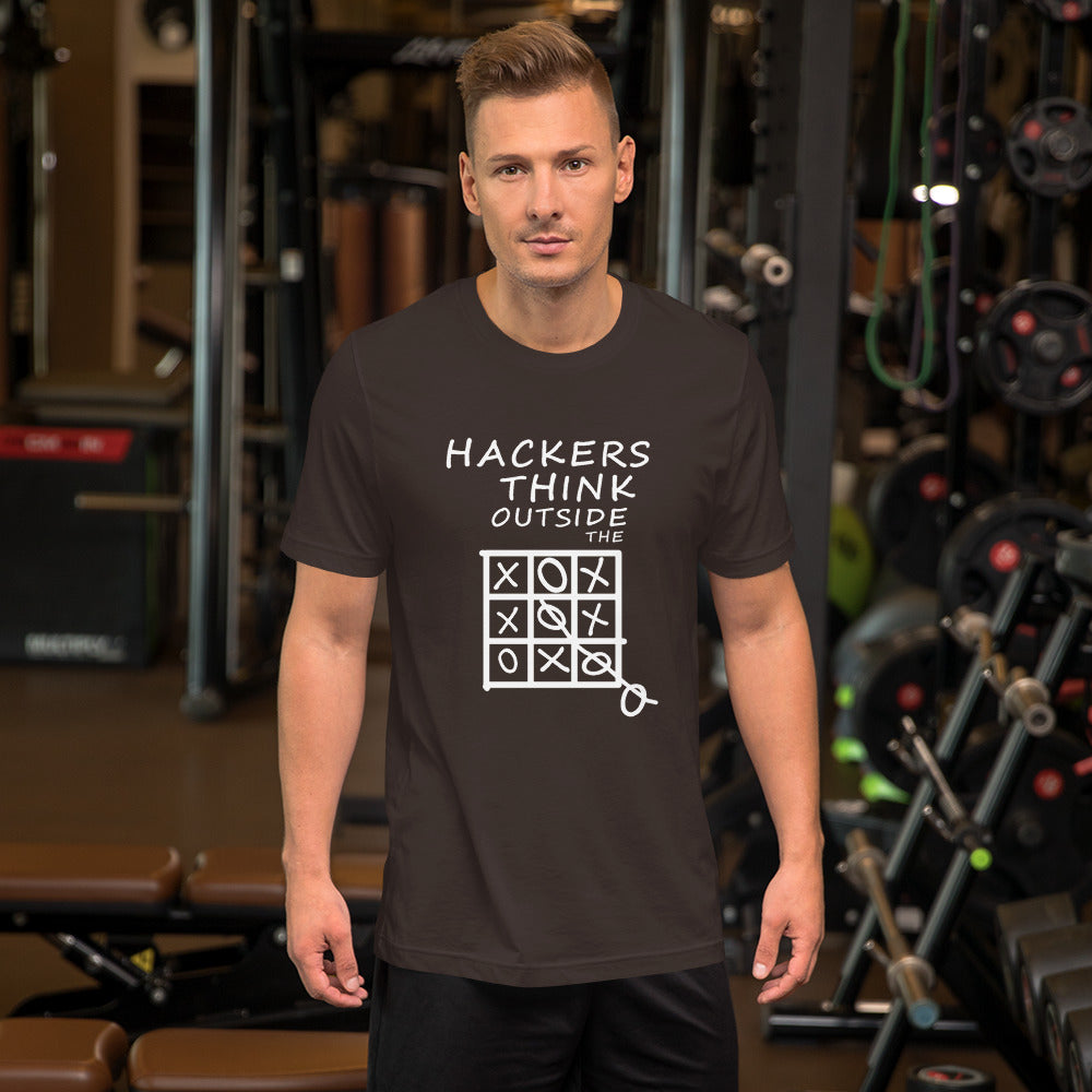 Hackers think outside the box - Short-Sleeve Unisex T-Shirt by DarkByteGear
