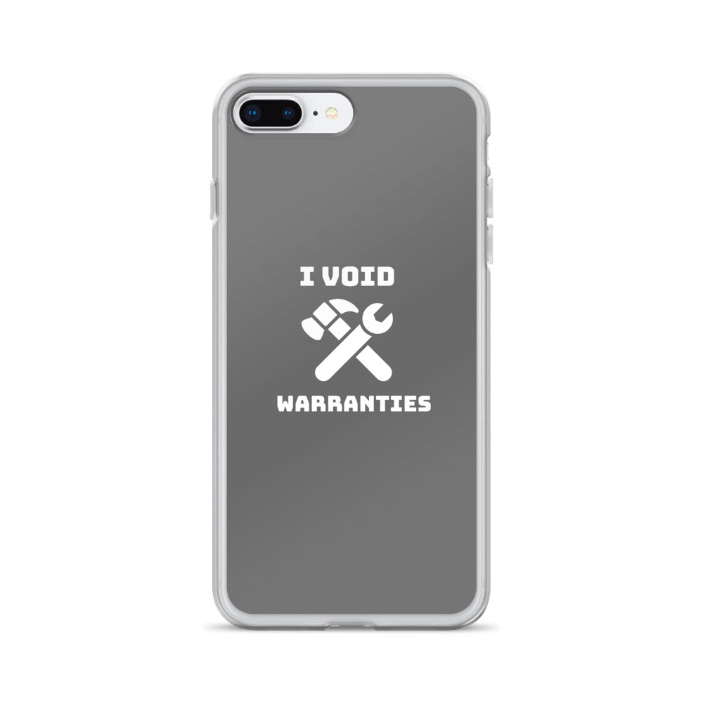I void warranties - iPhone Case (grey) by DarkByteGear