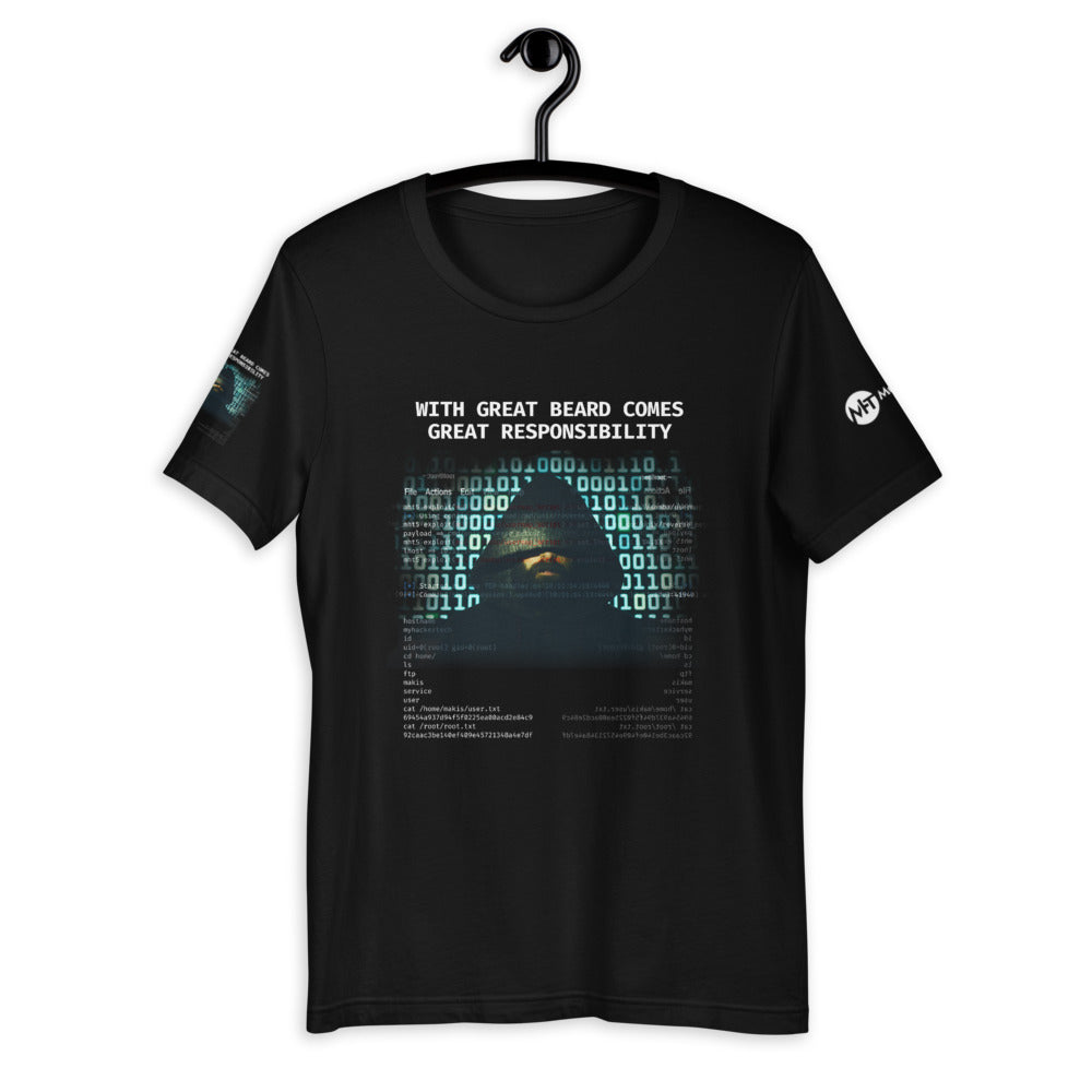 With Great Beard Comes Great Responsibility - Short-Sleeve Unisex T-Shirt by DarkByteGear