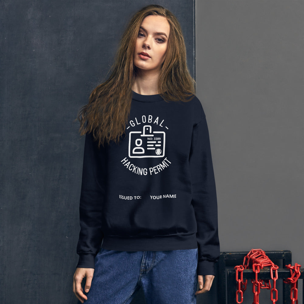 Global Hacking Permit 3389 - Unisex Sweatshirt by DarkByteGear