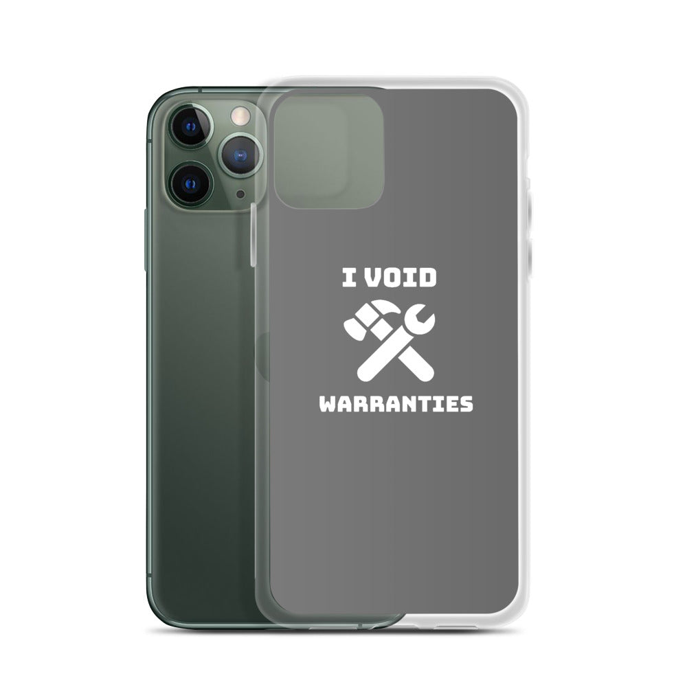 I void warranties - iPhone Case (grey) by DarkByteGear