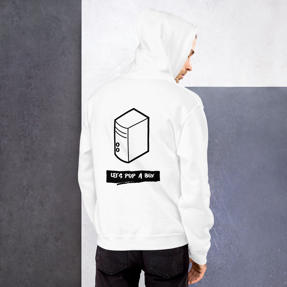 Let's pop a box - Unisex Hoodie (black text) by DarkByteGear