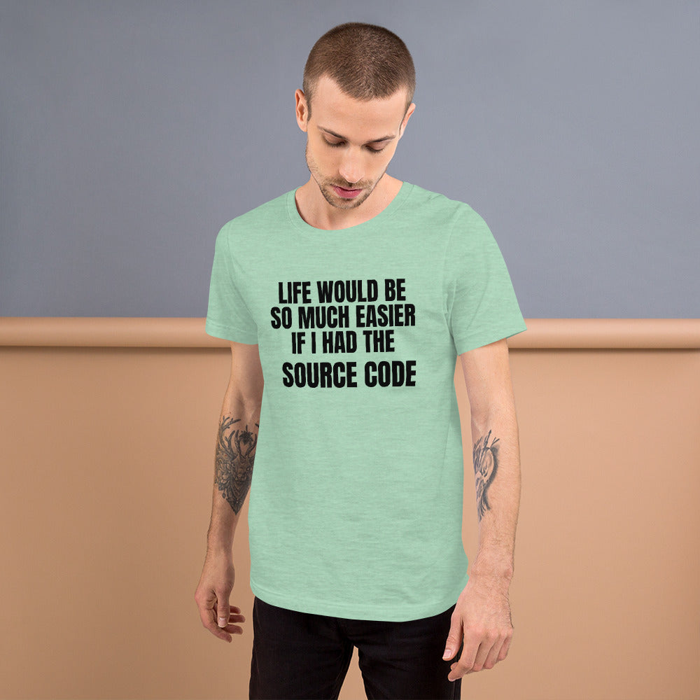 Source code - Short-Sleeve Unisex T-Shirt (black text) by DarkByteGear