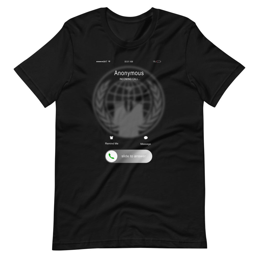 Anonymous incoming call - Short-Sleeve Unisex T-Shirt by DarkByteGear