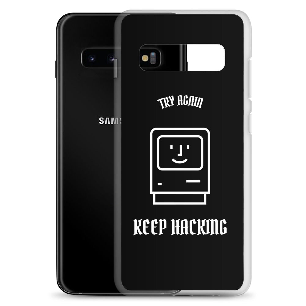 Keep hacking - Samsung Case (white text) by DarkByteGear