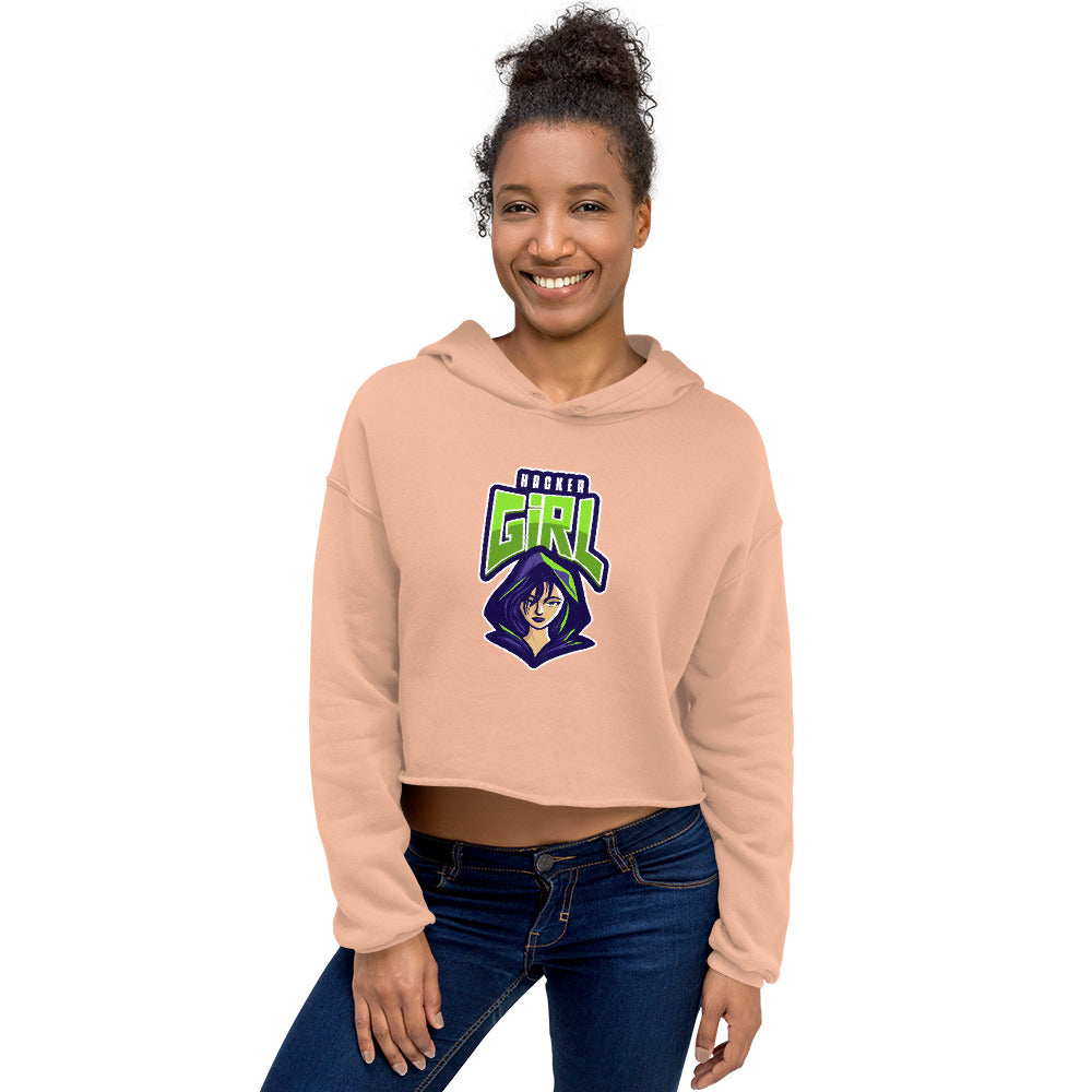 Hackergirl v.1 - Crop Hoodie by DarkByteGear