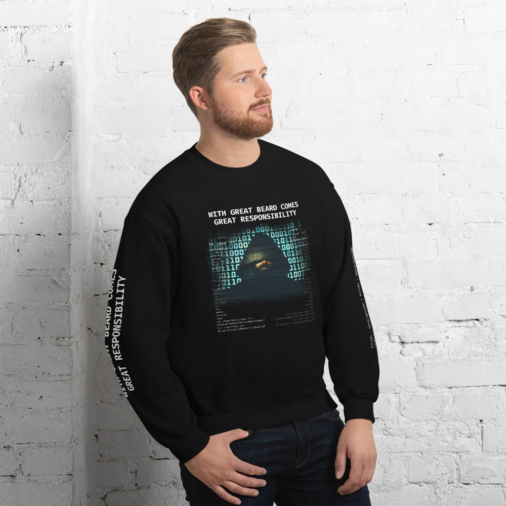 With Great Beard Comes Great Responsibility - Unisex Sweatshirt by DarkByteGear