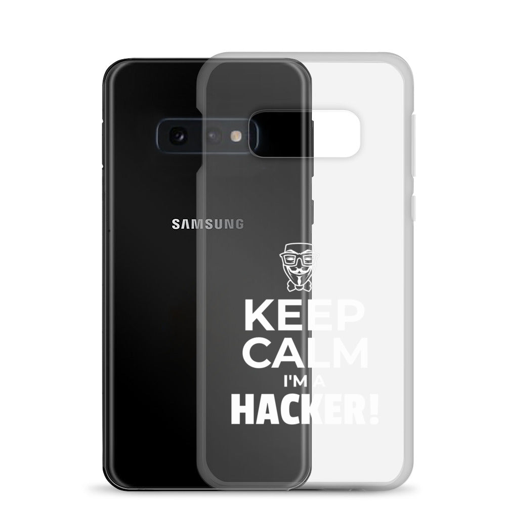 Keep Calm I'm a hacker! - Samsung Case (white text) by DarkByteGear