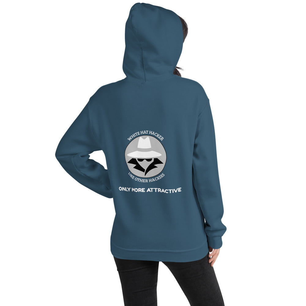 Like other hackers only more attractive - Unisex Hoodie (white text) by DarkByteGear