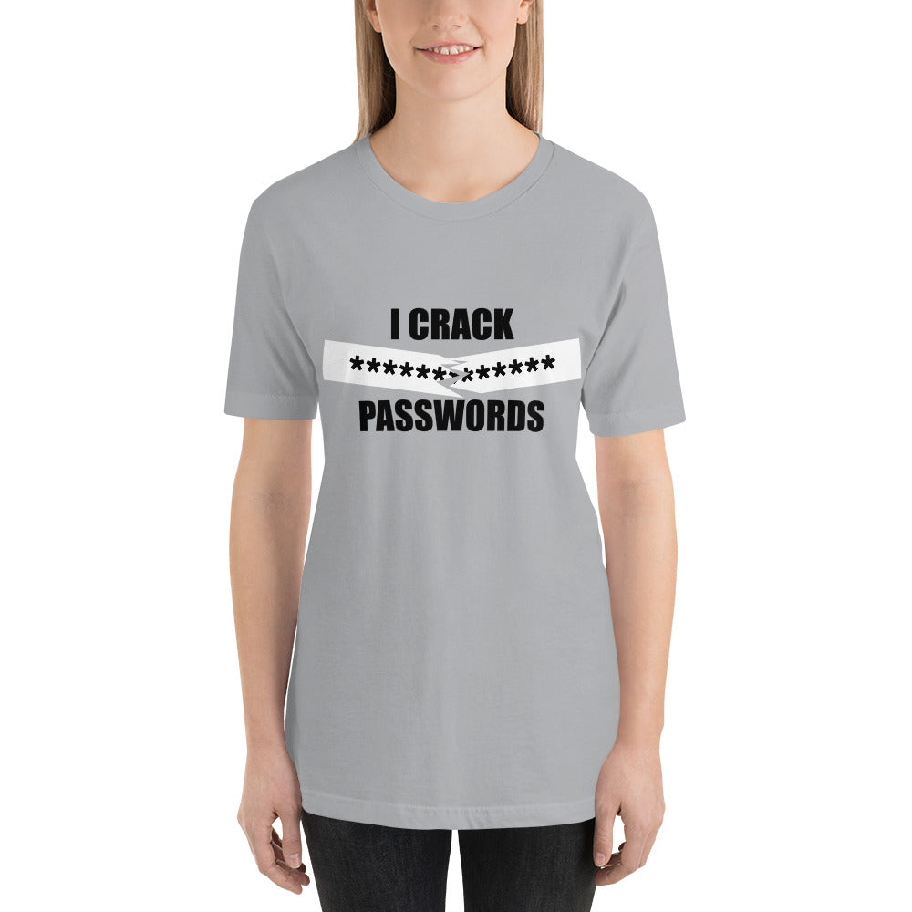 I crack passwords - Short-Sleeve Unisex T-Shirt (black) by DarkByteGear