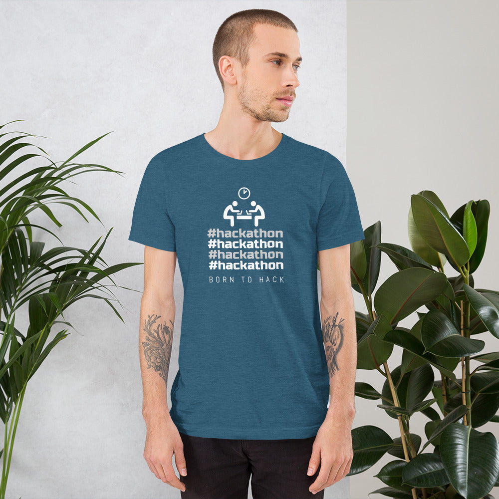 #hackathon - Short-Sleeve Unisex T-Shirt by DarkByteGear