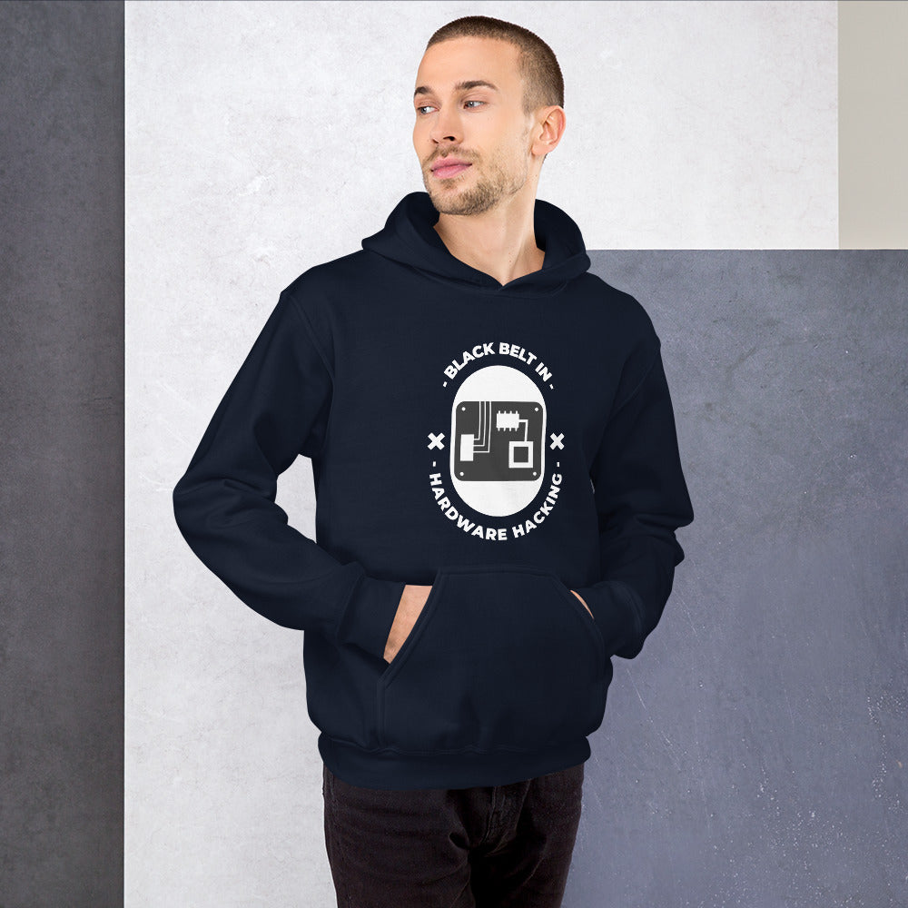 Black belt in hardware hacking - Unisex Hoodie by DarkByteGear