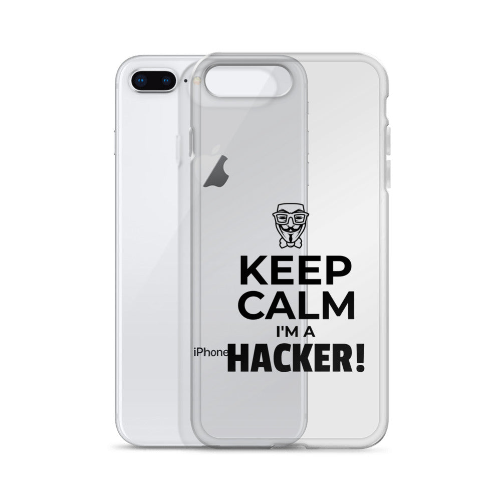 Keep Calm I'm a hacker! - iPhone Case (black text) by DarkByteGear