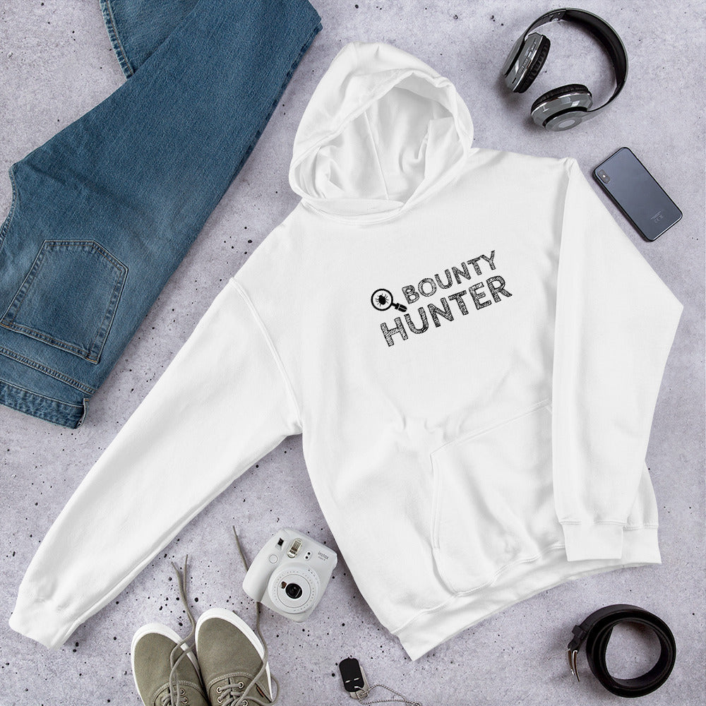 Bug bounty hunter - Hooded Sweatshirt (black text) by DarkByteGear