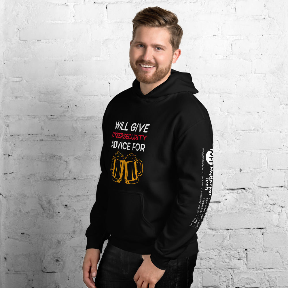 Will give cyber security advice for beer - Unisex Hoodie by DarkByteGear