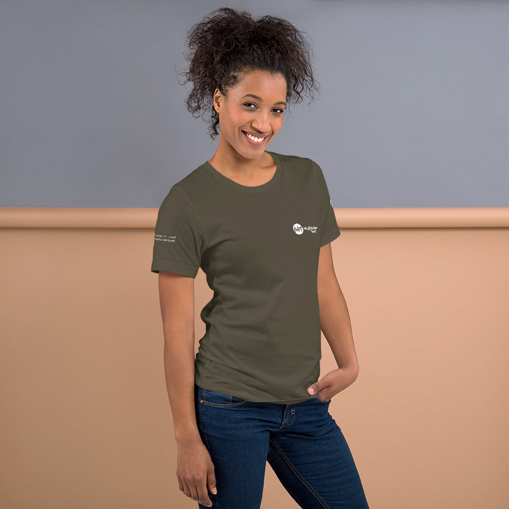 Linux Tweaks - world not found - Short-Sleeve Unisex T-Shirt (with all sides designs) by DarkByteGear
