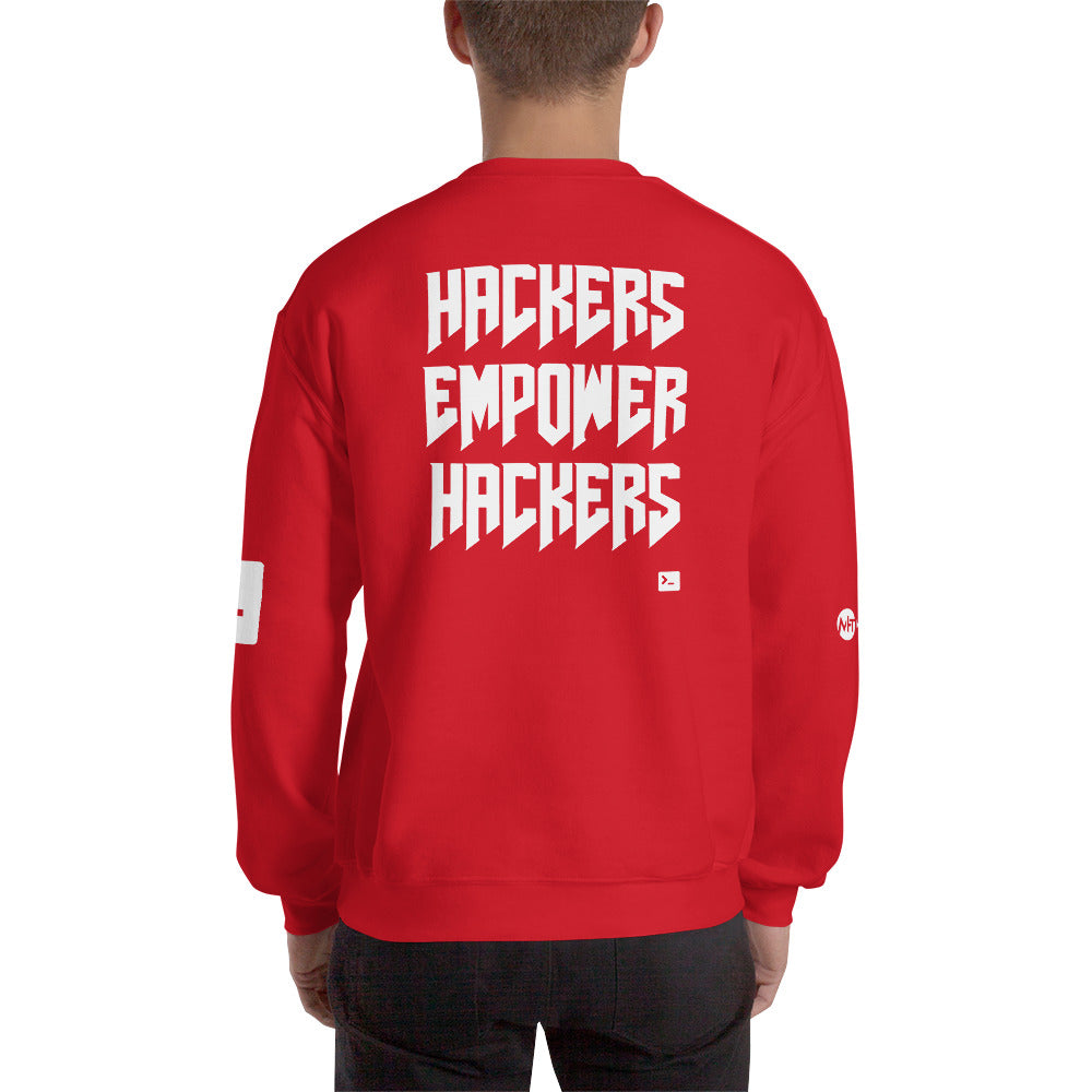 Hackers empower hackers - Unisex Sweatshirt by DarkByteGear
