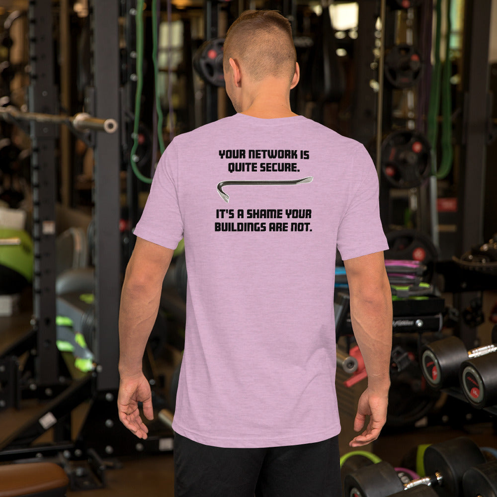Your network is quite secure - Short-Sleeve Unisex T-Shirt (black text) by DarkByteGear