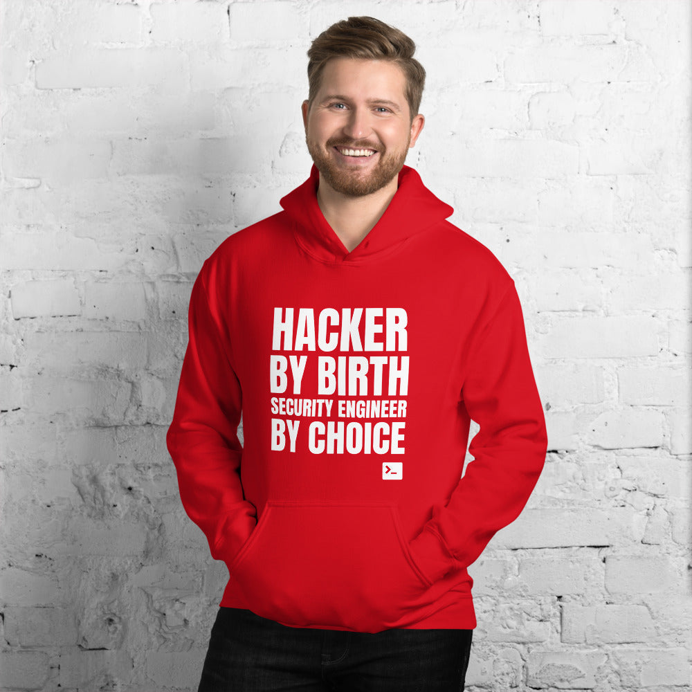Hacker by birth security engineer by choice - Unisex Hoodie by DarkByteGear