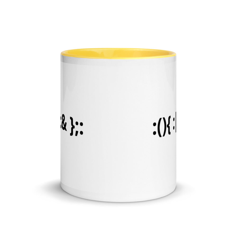 Linux Hackers - Bash Fork Bomb - Mug with Color Inside by DarkByteGear