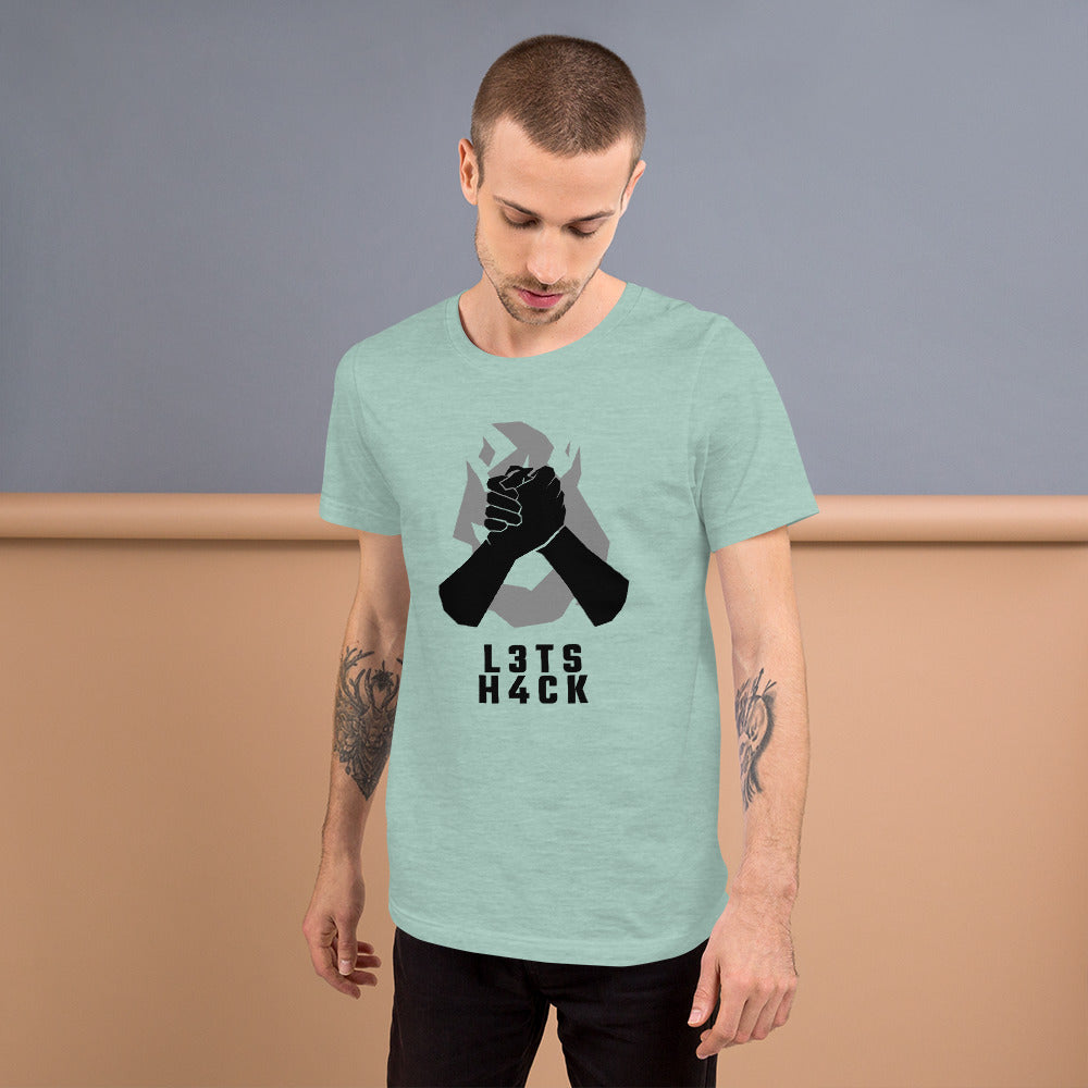 L3ts H4ck - Short-Sleeve Unisex T-Shirt by DarkByteGear