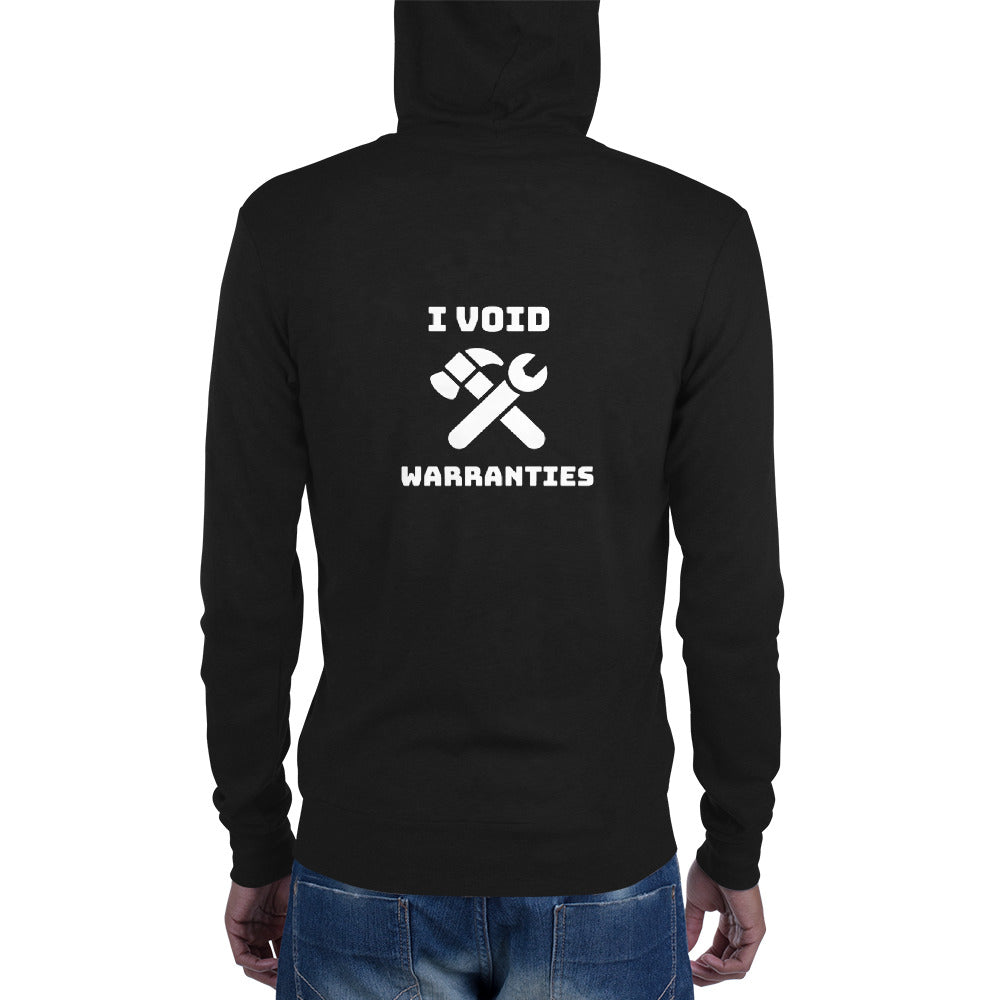 I void warranties - Unisex zip hoodie by DarkByteGear