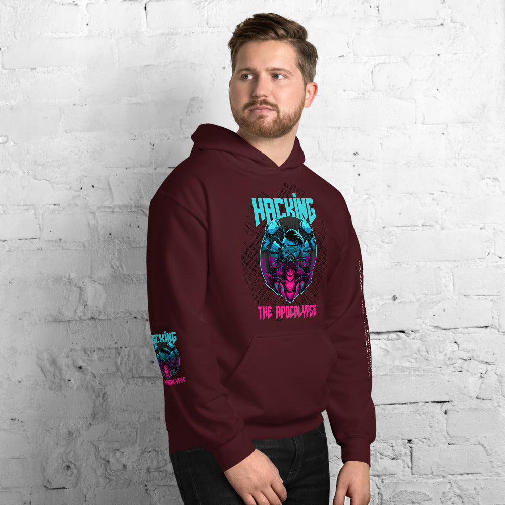Hacking the apocalypse v1 - Unisex Hoodie (with all sides design) by DarkByteGear