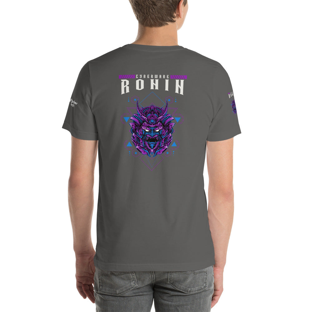 CyberWare Ronin - Short-Sleeve Unisex T-Shirt (all sides print) by DarkByteGear