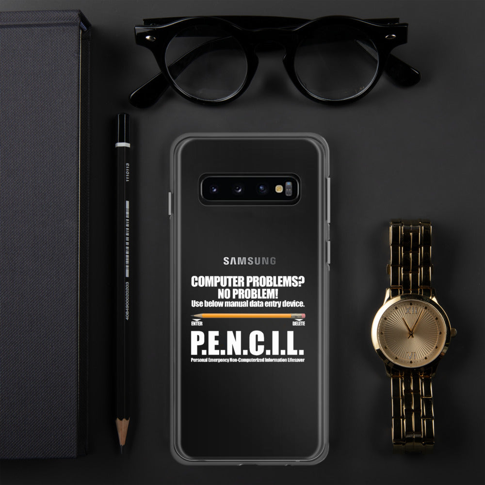 P.E.N.C.I.L. - Samsung Case (white text) by DarkByteGear