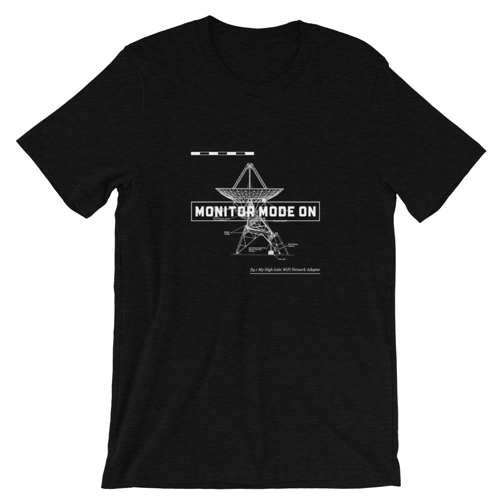 Monitor mode ON - Short-Sleeve Unisex T-Shirt by DarkByteGear