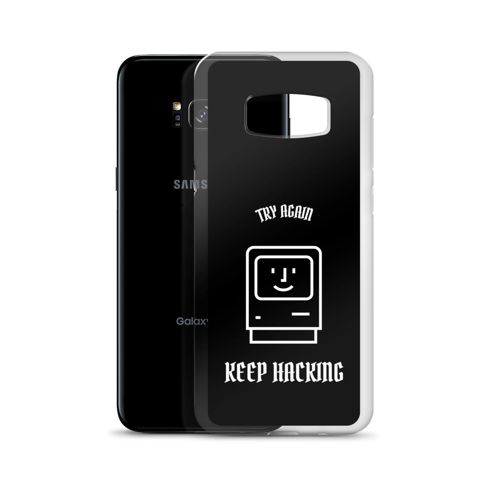 Keep hacking - Samsung Case (white text) by DarkByteGear
