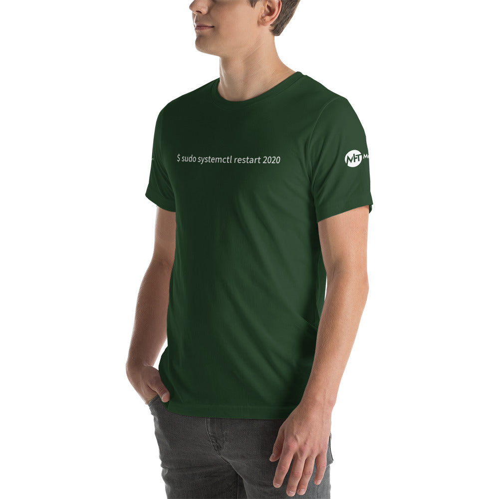 $ sudo systemctl restart 2020 - Short-Sleeve Unisex T-Shirt ( with all sides design) by DarkByteGear