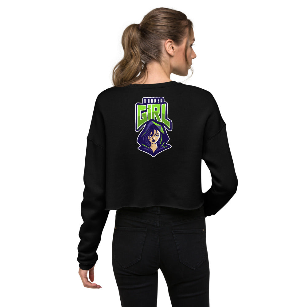 Hackergirl v.1 - Crop Sweatshirt by DarkByteGear
