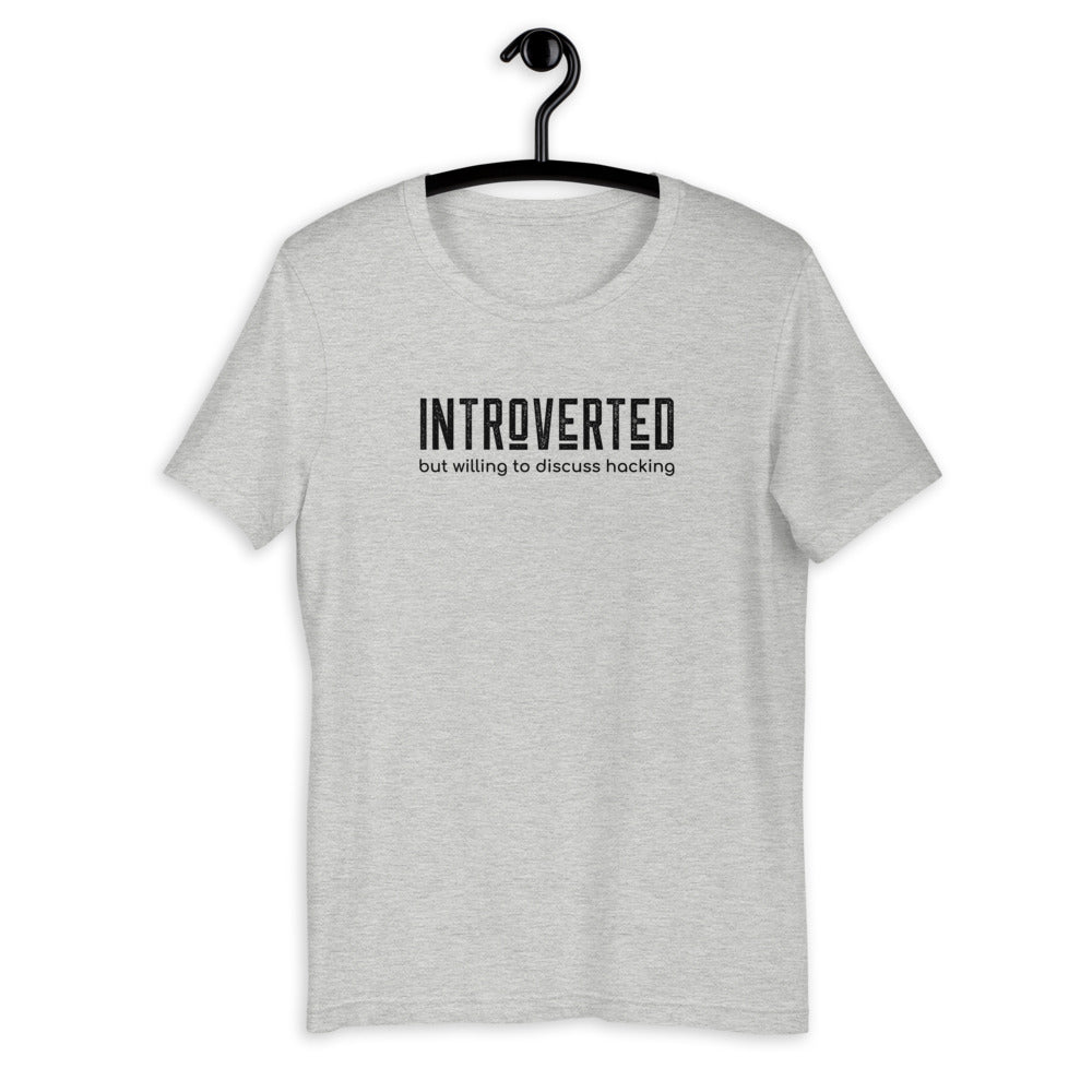 Introverted but willing to discuss hacking - Short-Sleeve Unisex T-Shirt by DarkByteGear