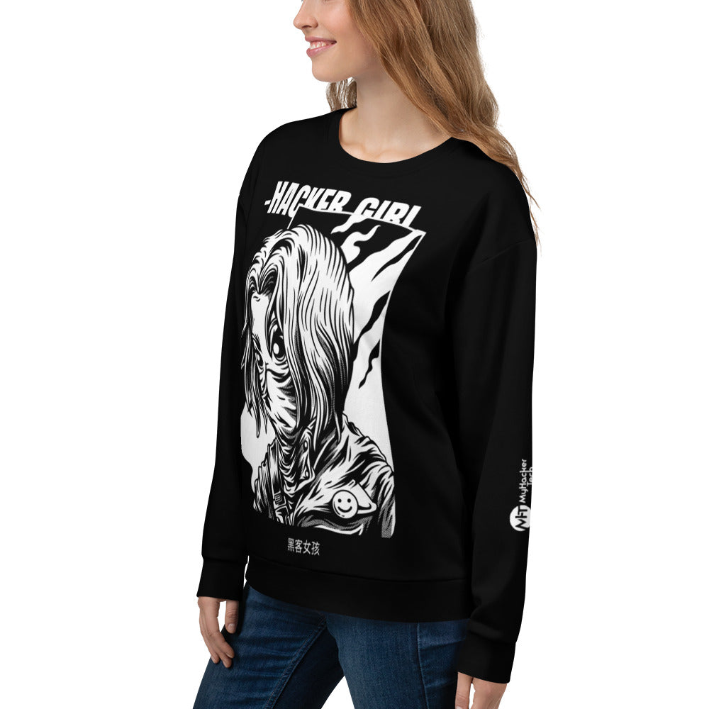 Hacker Girl - Unisex Sweatshirt by DarkByteGear
