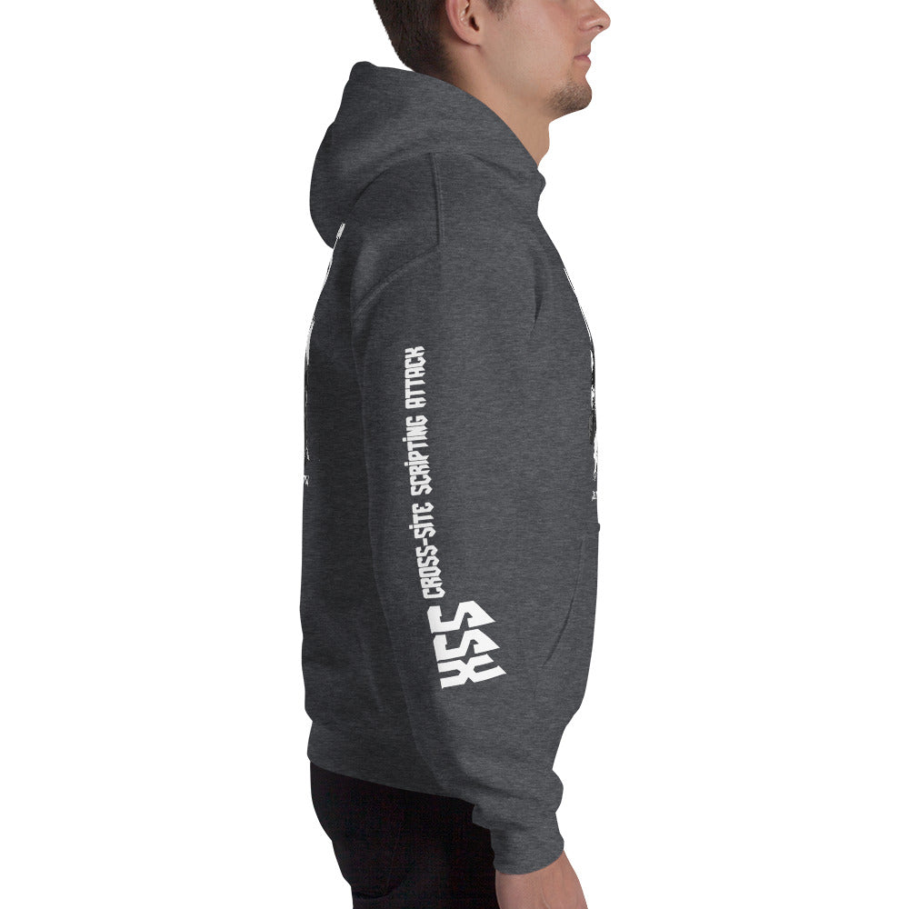 XSS cross-site scripting attack - Unisex Hoodie by DarkByteGear