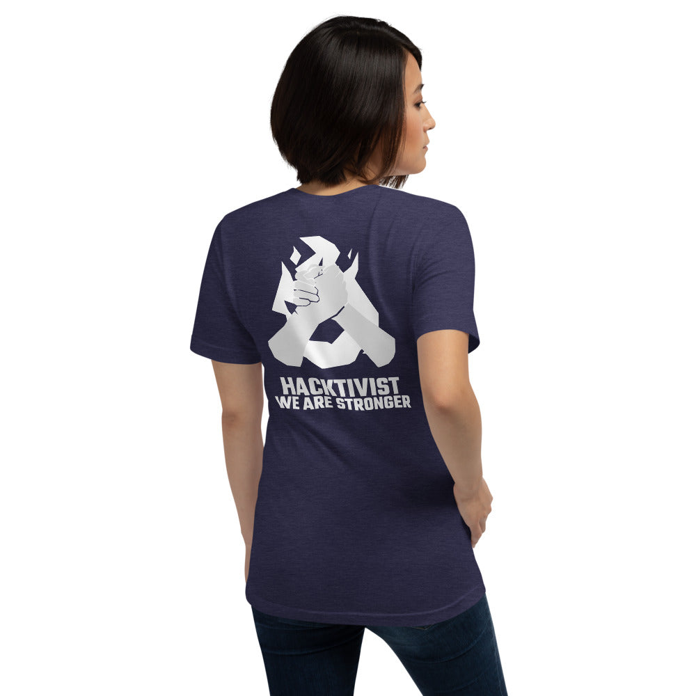 Hacktivist - Short-Sleeve Unisex T-Shirt (white text) by DarkByteGear