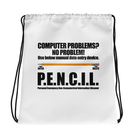 P.E.N.C.I.L. - Drawstring bag by DarkByteGear