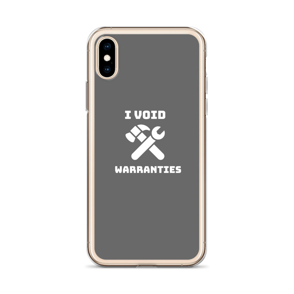 I void warranties - iPhone Case (grey) by DarkByteGear
