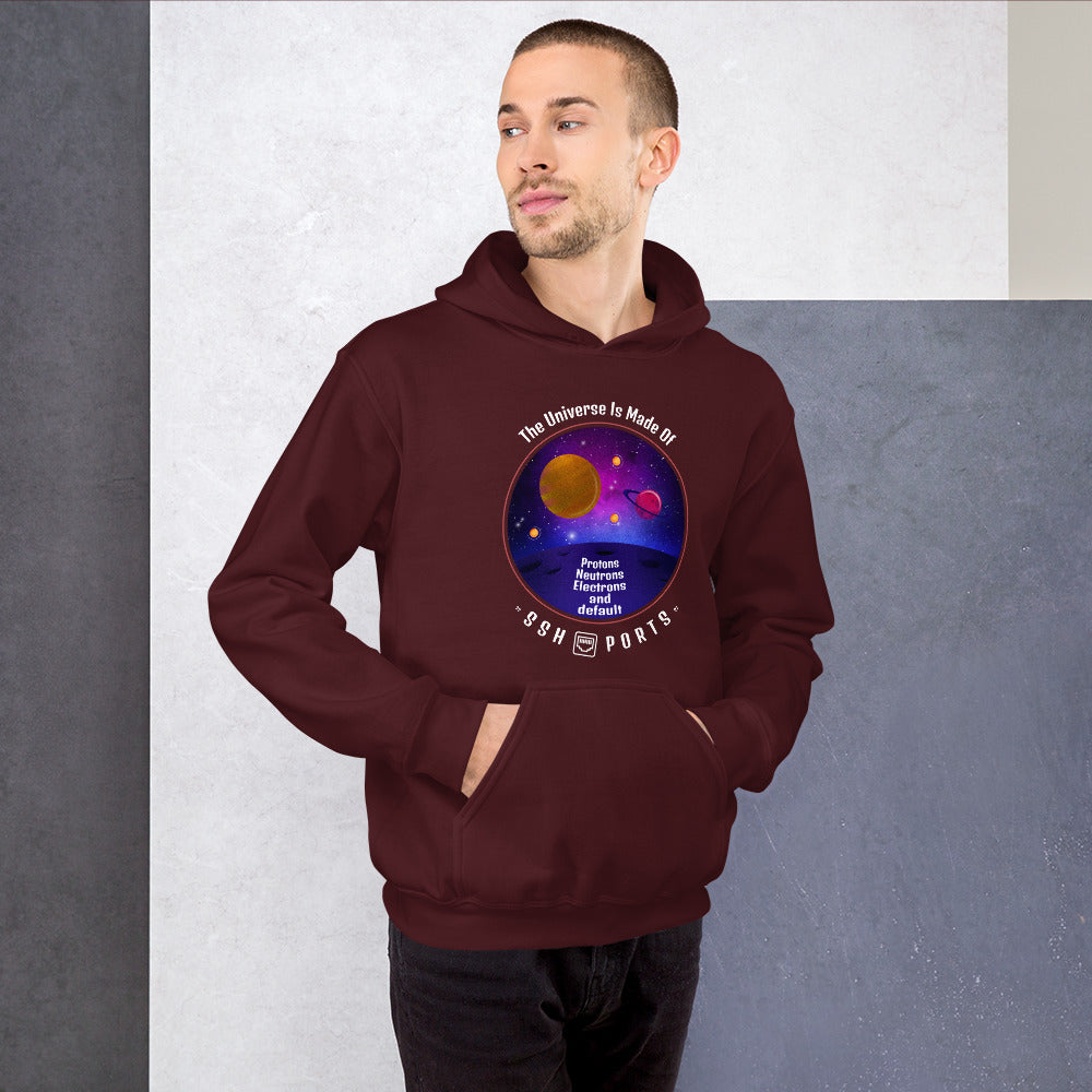 The Universe Is Made Of Default SSH Ports - Unisex Hoodie by DarkByteGear