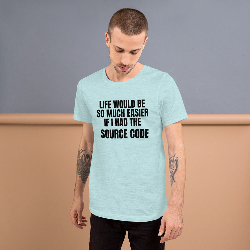 Source code - Short-Sleeve Unisex T-Shirt (black text) by DarkByteGear