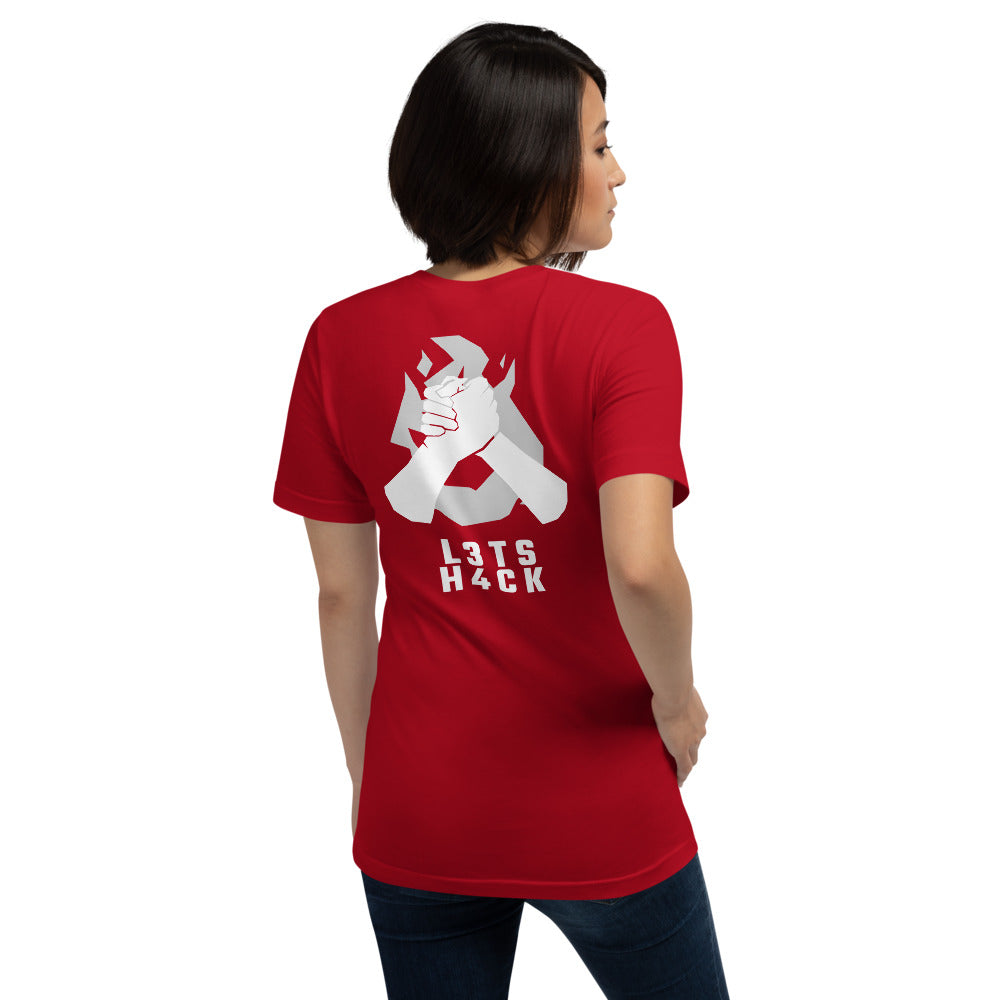 L3ts H4ck - Short-Sleeve Unisex T-Shirt (white text) by DarkByteGear