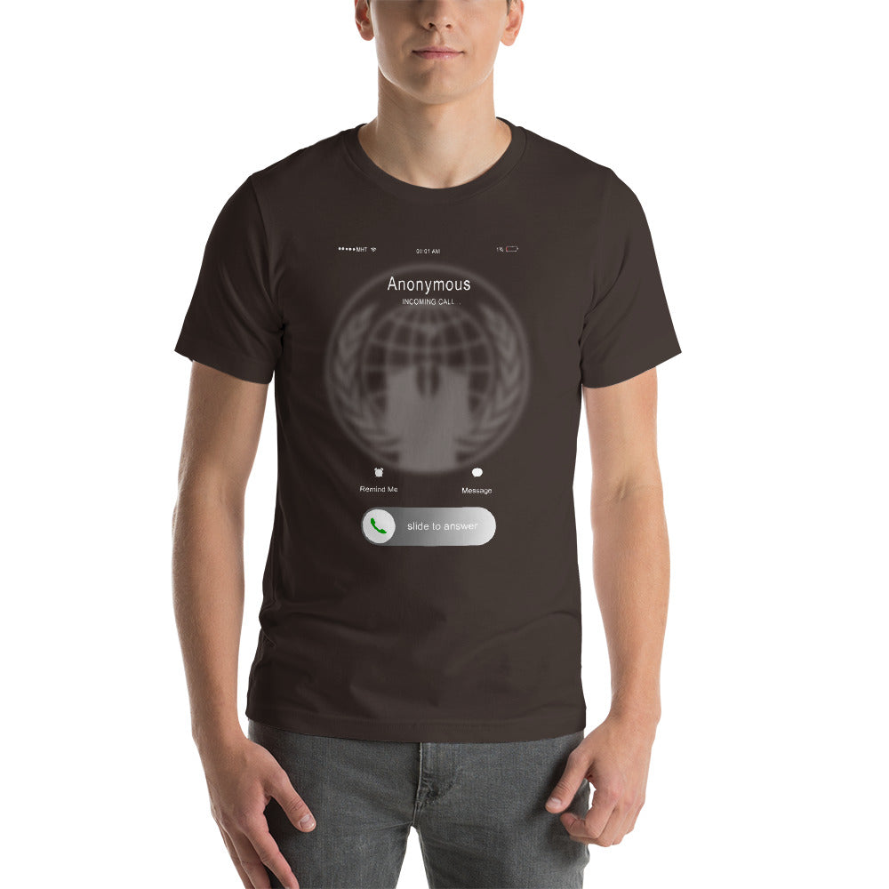Anonymous incoming call - Short-Sleeve Unisex T-Shirt by DarkByteGear