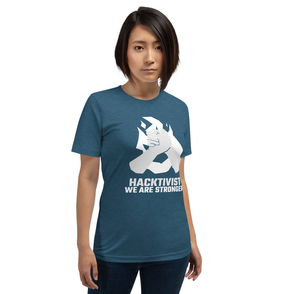 Hacktivist - Short-Sleeve Unisex T-Shirt (white text) by DarkByteGear