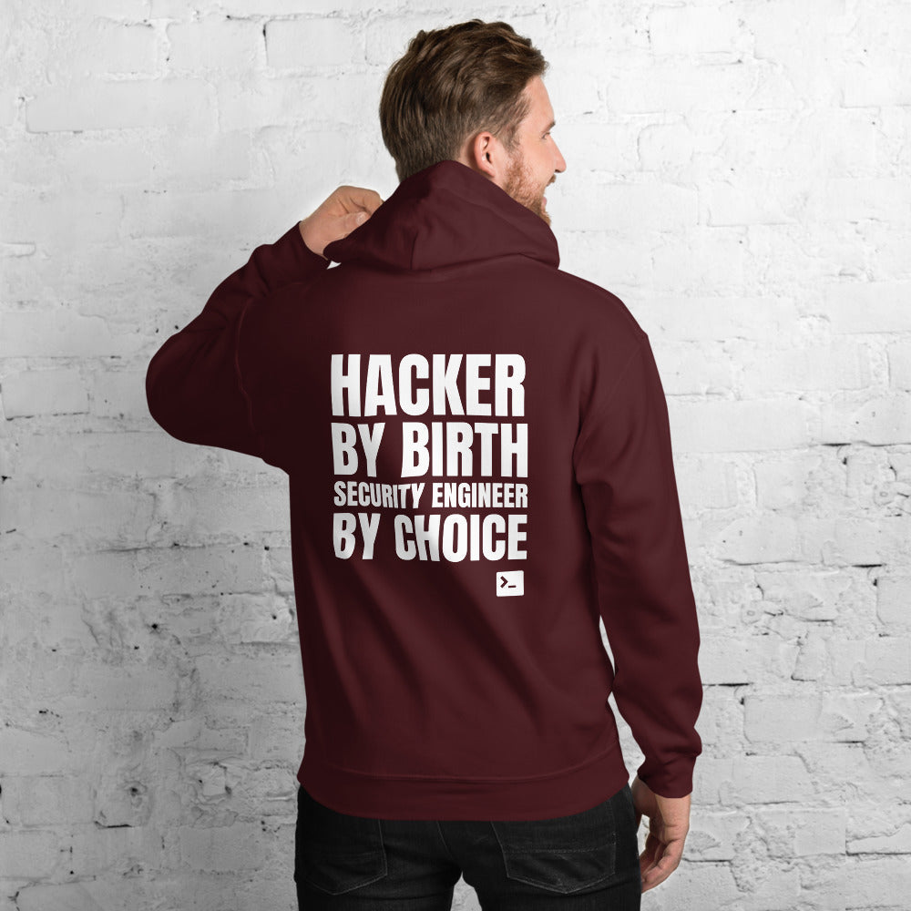 Hacker by birth security engineer by choice - Unisex Hoodie by DarkByteGear