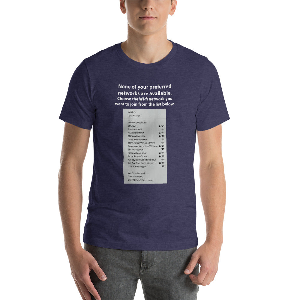 None of your preferred networks are available - Short-Sleeve Unisex T-Shirt by DarkByteGear
