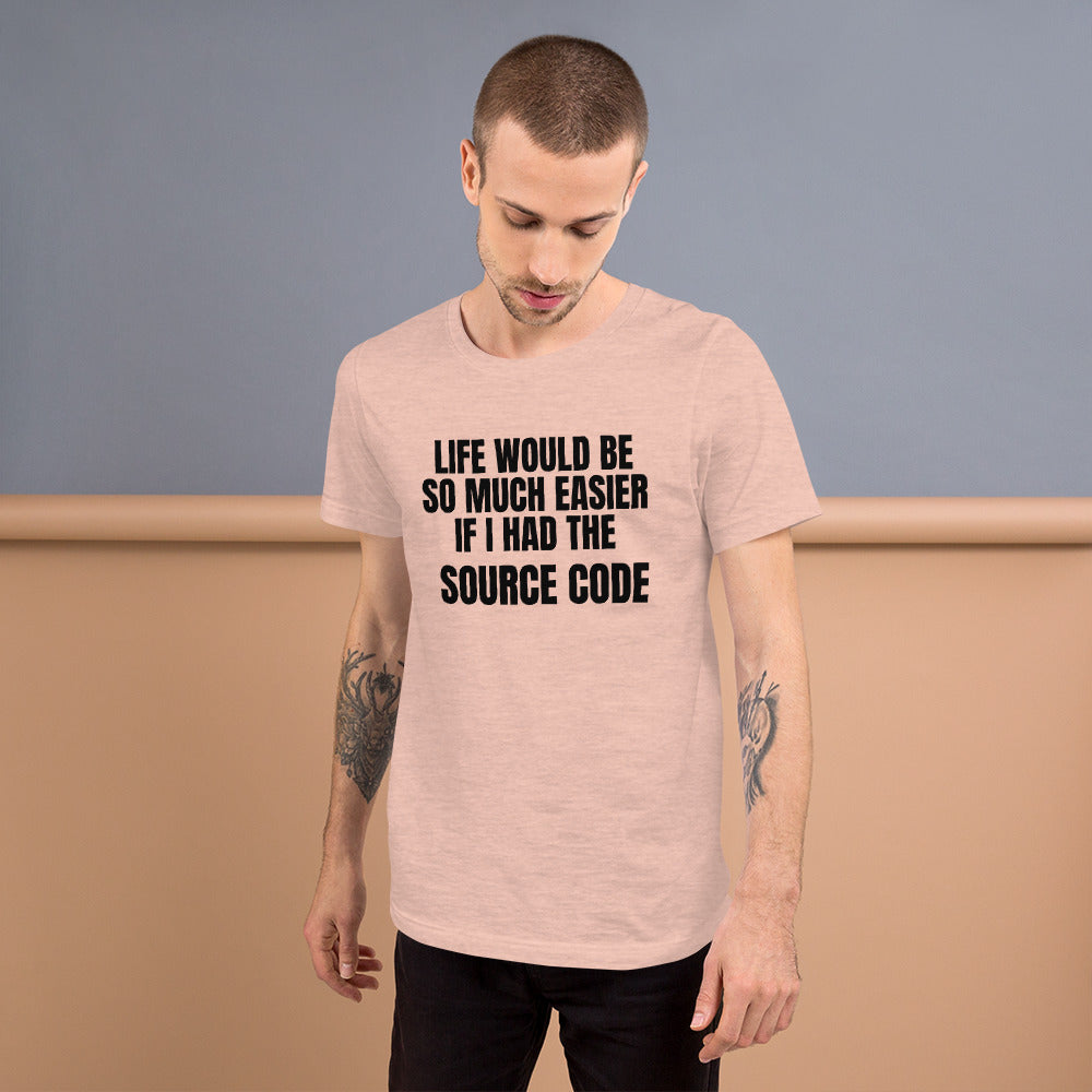 Source code - Short-Sleeve Unisex T-Shirt (black text) by DarkByteGear